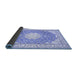 Sideview of Medallion Blue Traditional Rug, tr157blu