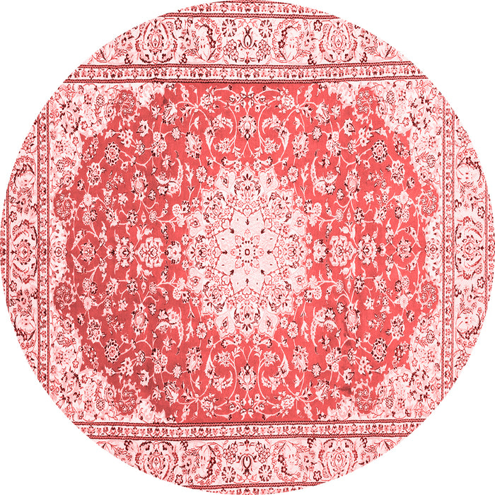 Machine Washable Medallion Red Traditional Rug, wshtr157red