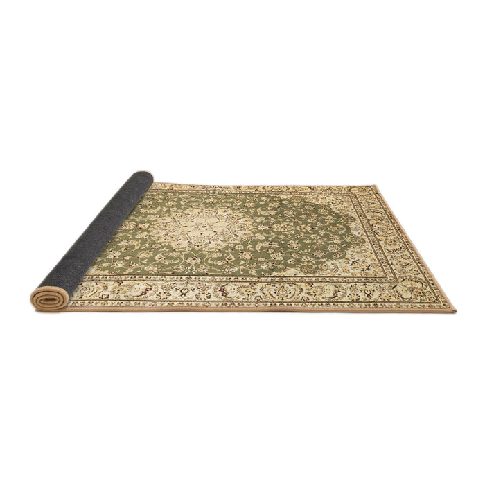 Sideview of Medallion Brown Traditional Rug, tr157brn