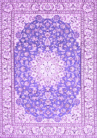 Medallion Purple Traditional Rug, tr157pur