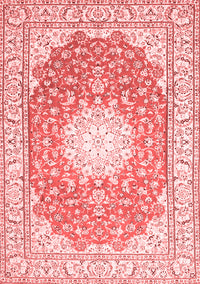 Medallion Red Traditional Rug, tr157red