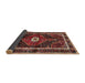 Sideview of Traditional Saffron Red Persian Rug, tr158