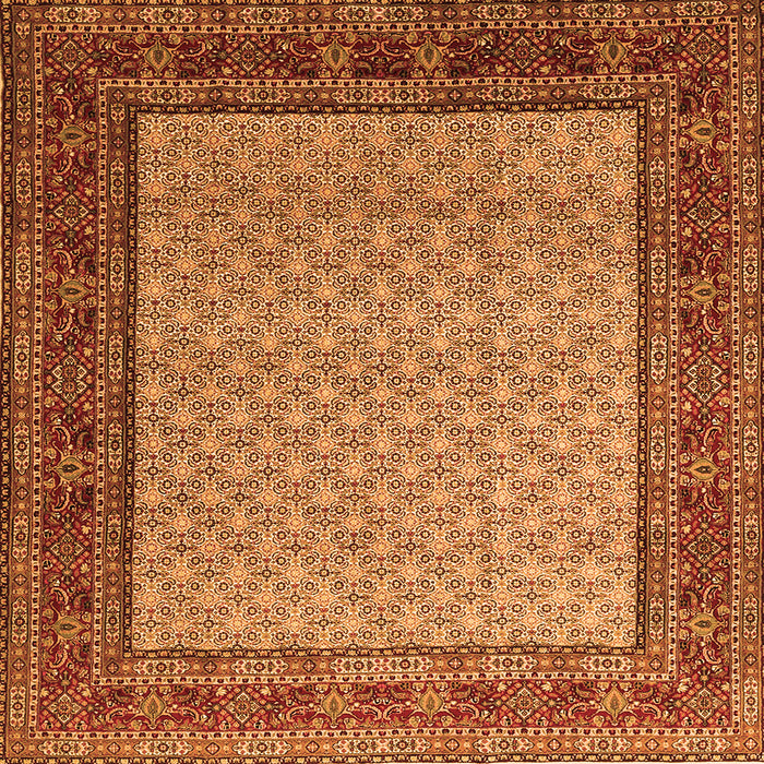 Serging Thickness of Persian Orange Traditional Rug, tr1580org