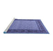 Sideview of Machine Washable Persian Blue Traditional Rug, wshtr1580blu