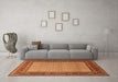 Machine Washable Persian Orange Traditional Area Rugs in a Living Room, wshtr1580org