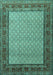 Machine Washable Persian Turquoise Traditional Area Rugs, wshtr1580turq