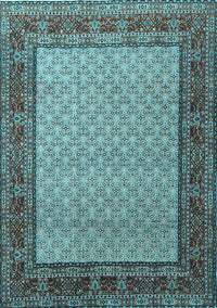 Persian Light Blue Traditional Rug, tr1580lblu