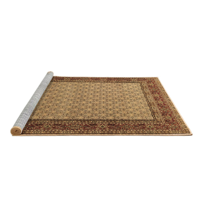 Sideview of Machine Washable Persian Brown Traditional Rug, wshtr1580brn