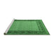 Sideview of Machine Washable Persian Emerald Green Traditional Area Rugs, wshtr1580emgrn