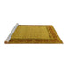 Sideview of Machine Washable Persian Yellow Traditional Rug, wshtr1580yw