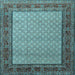 Square Persian Light Blue Traditional Rug, tr1580lblu