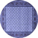 Round Persian Blue Traditional Rug, tr1580blu