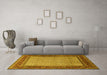 Machine Washable Persian Yellow Traditional Rug in a Living Room, wshtr1580yw