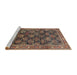 Sideview of Machine Washable Traditional Bakers Brown Rug, wshtr1581