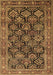 Machine Washable Persian Brown Traditional Rug, wshtr1581brn