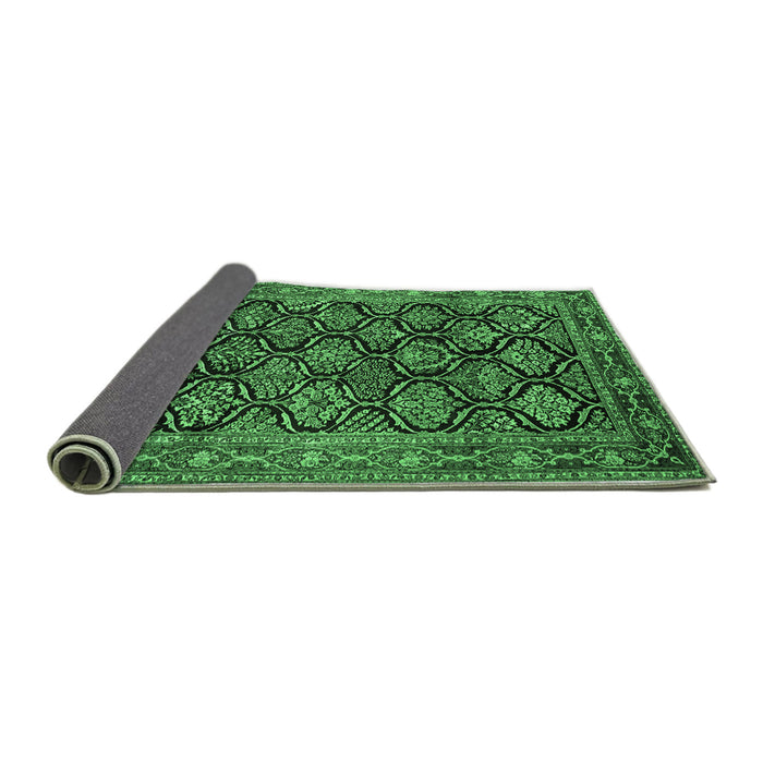 Sideview of Persian Emerald Green Traditional Rug, tr1581emgrn