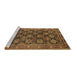 Sideview of Machine Washable Persian Brown Traditional Rug, wshtr1581brn