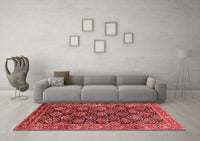 Machine Washable Persian Red Traditional Rug, wshtr1581red