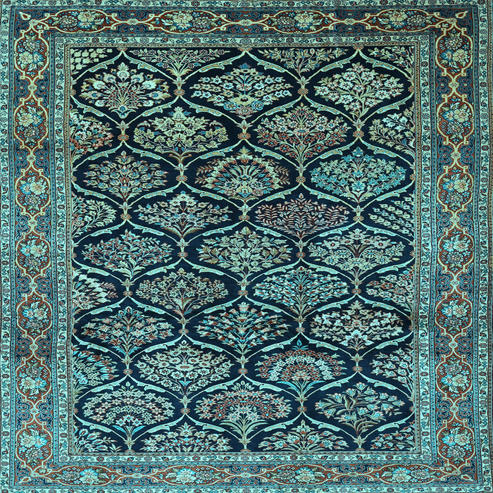 Square Persian Light Blue Traditional Rug, tr1581lblu