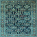 Square Persian Light Blue Traditional Rug, tr1581lblu