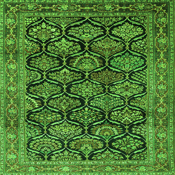 Serging Thickness of Persian Green Traditional Rug, tr1581grn