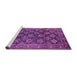 Sideview of Machine Washable Persian Purple Traditional Area Rugs, wshtr1581pur