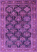 Machine Washable Persian Purple Traditional Area Rugs, wshtr1581pur