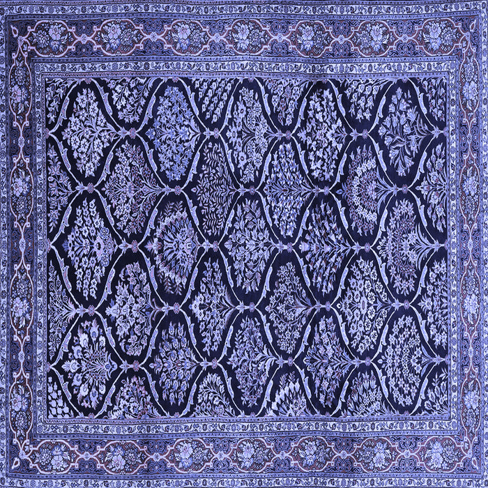 Square Persian Blue Traditional Rug, tr1581blu