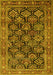 Machine Washable Persian Yellow Traditional Rug, wshtr1581yw