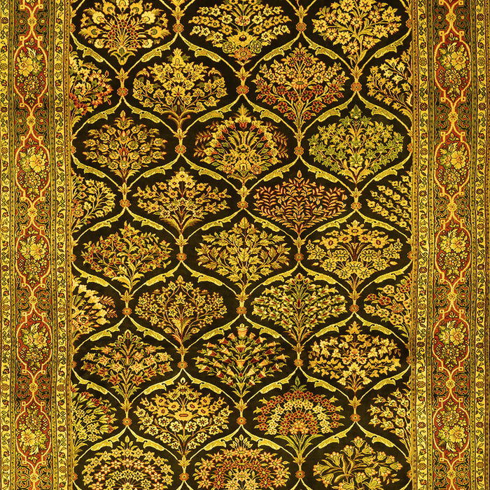 Machine Washable Persian Yellow Traditional Rug, wshtr1581yw
