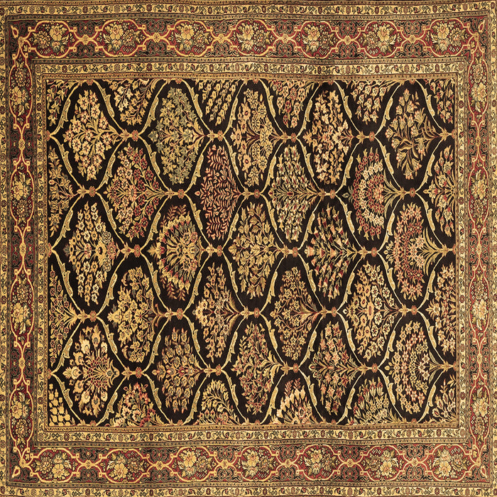 Square Persian Brown Traditional Rug, tr1581brn