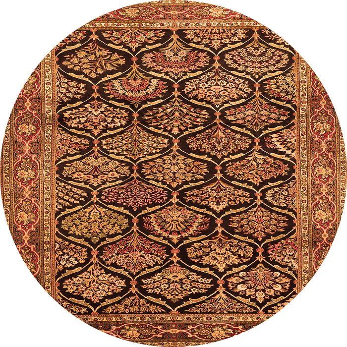 Machine Washable Persian Orange Traditional Area Rugs, wshtr1581org