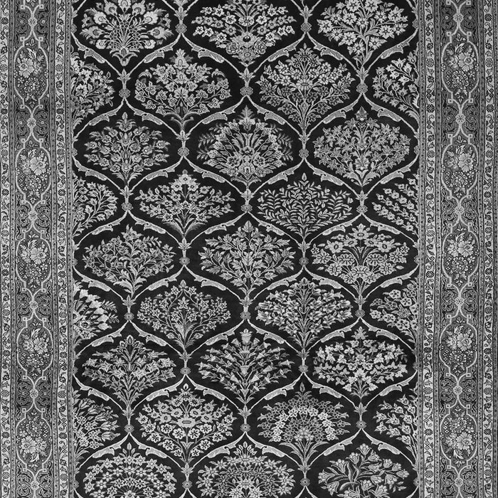 Serging Thickness of Machine Washable Persian Gray Traditional Rug, wshtr1581gry