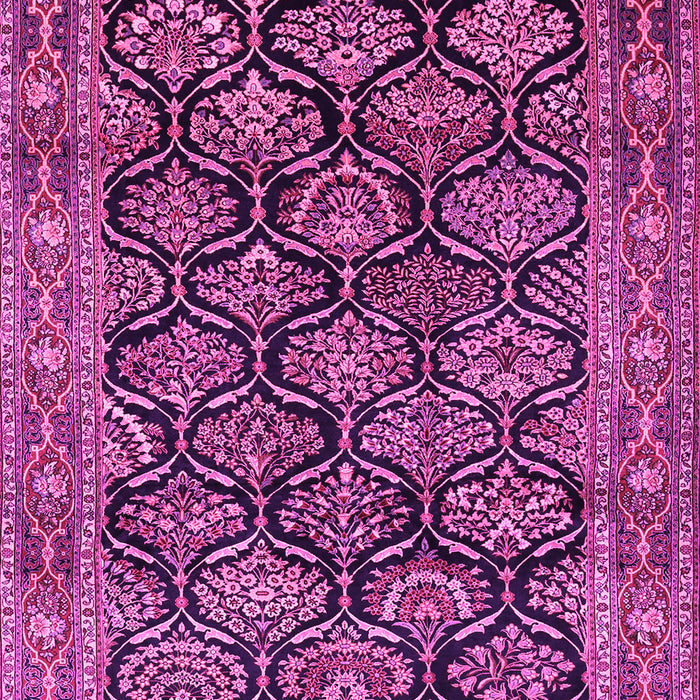Machine Washable Persian Pink Traditional Rug, wshtr1581pnk