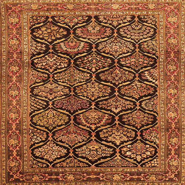 Serging Thickness of Persian Orange Traditional Rug, tr1581org