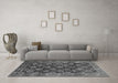 Machine Washable Persian Gray Traditional Rug in a Living Room,, wshtr1581gry