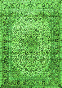 Medallion Green Traditional Rug, tr1582grn