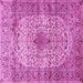 Square Medallion Pink Traditional Rug, tr1582pnk