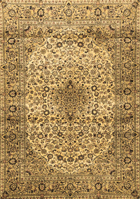 Medallion Brown Traditional Rug, tr1582brn