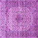 Square Medallion Purple Traditional Rug, tr1582pur