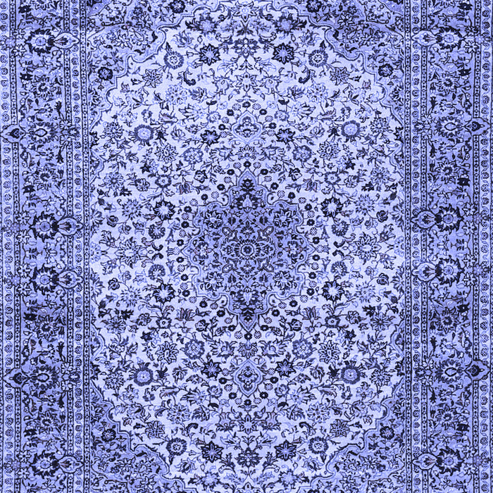 Medallion Blue Traditional Rug, tr1582blu
