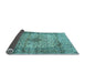 Sideview of Medallion Light Blue Traditional Rug, tr1582lblu