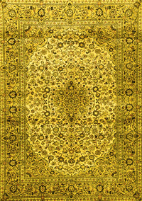 Medallion Yellow Traditional Rug, tr1582yw