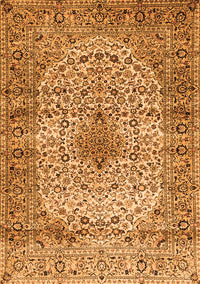 Medallion Orange Traditional Rug, tr1582org