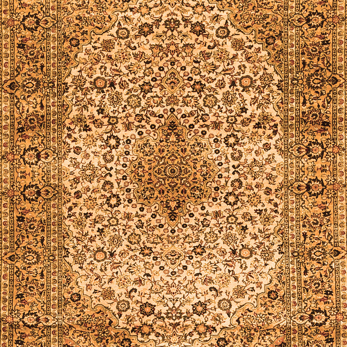 Medallion Orange Traditional Rug, tr1582org