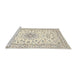 Sideview of Machine Washable Traditional Rosy Brown Pink Rug, wshtr1583