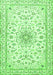 Medallion Green Traditional Rug, tr1583grn