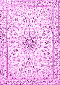 Medallion Pink Traditional Rug, tr1583pnk