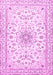 Medallion Pink Traditional Rug, tr1583pnk