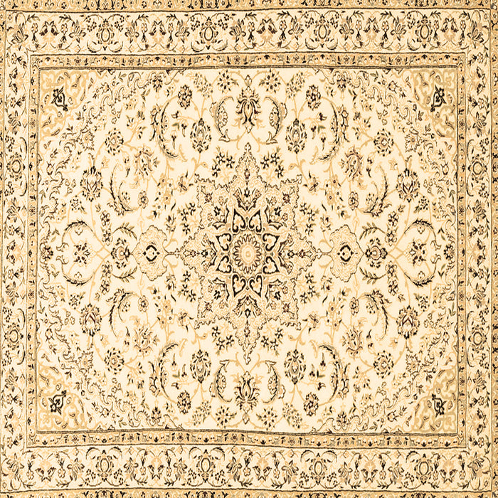 Square Medallion Brown Traditional Rug, tr1583brn
